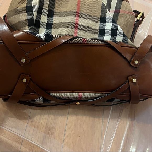 Burberry Bridle Gosford Hobo House Canvas Handbag - Picture 3 of 5